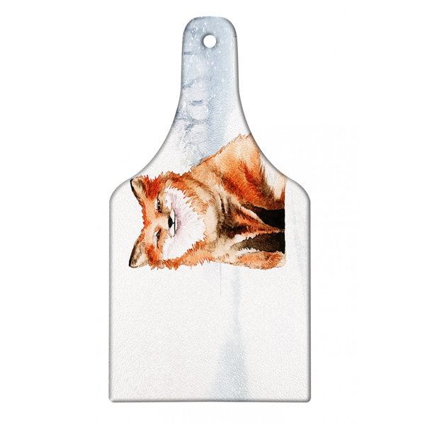East Urban Home Glass Fox Cutting Board Wayfair